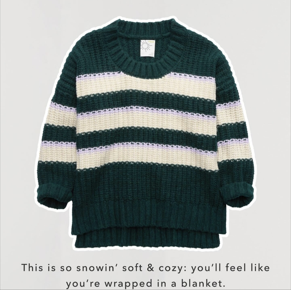 Offline by Aerie Bundle Up Sweater Medium New with tags Chunky Oversized
